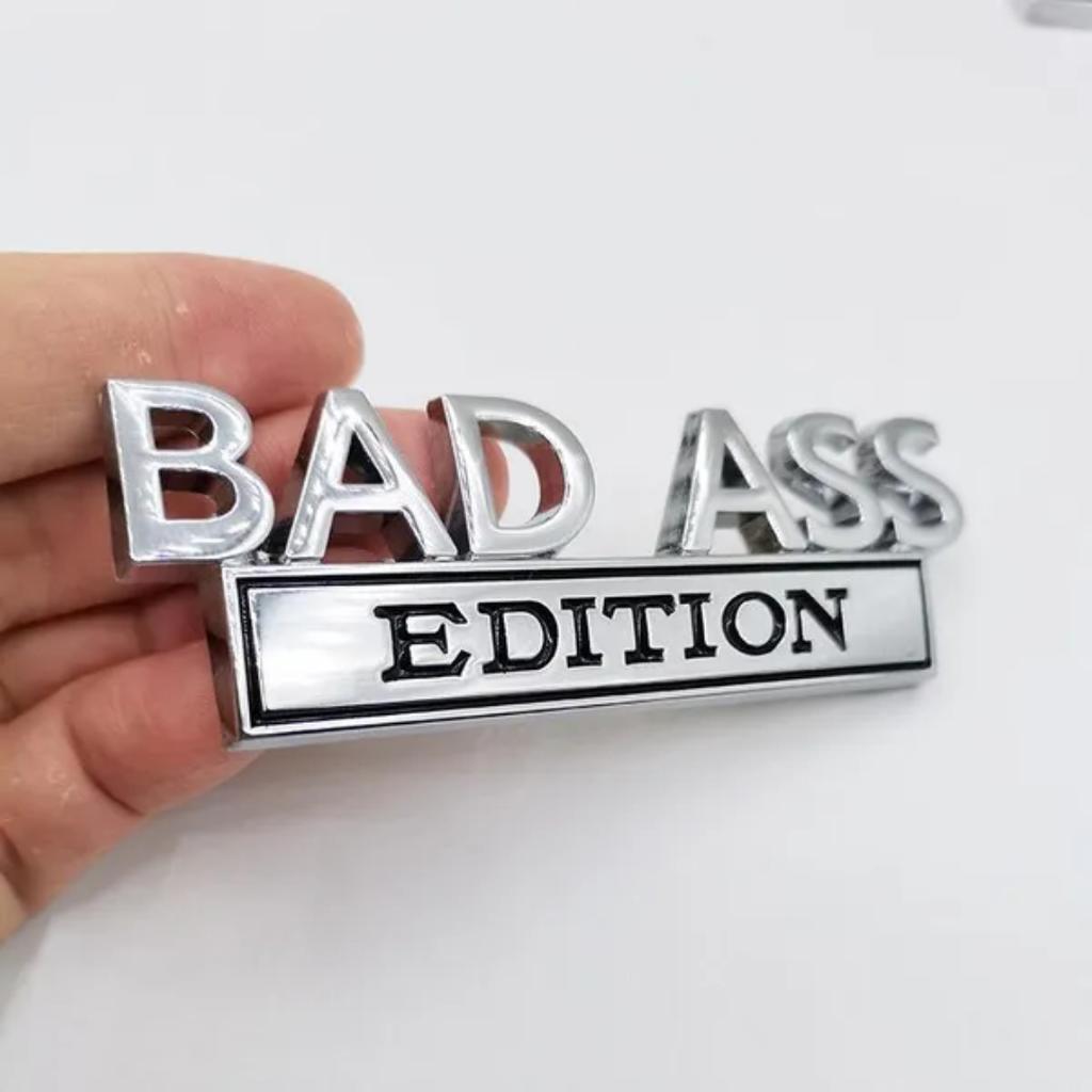 BAD ASS Edition Metal Emblem Badge Sticker For J/eep G/rand C/herokee L/iberty Patriot Renegade F/ord F-150 F250 F350 C/hevrolet C/hevy