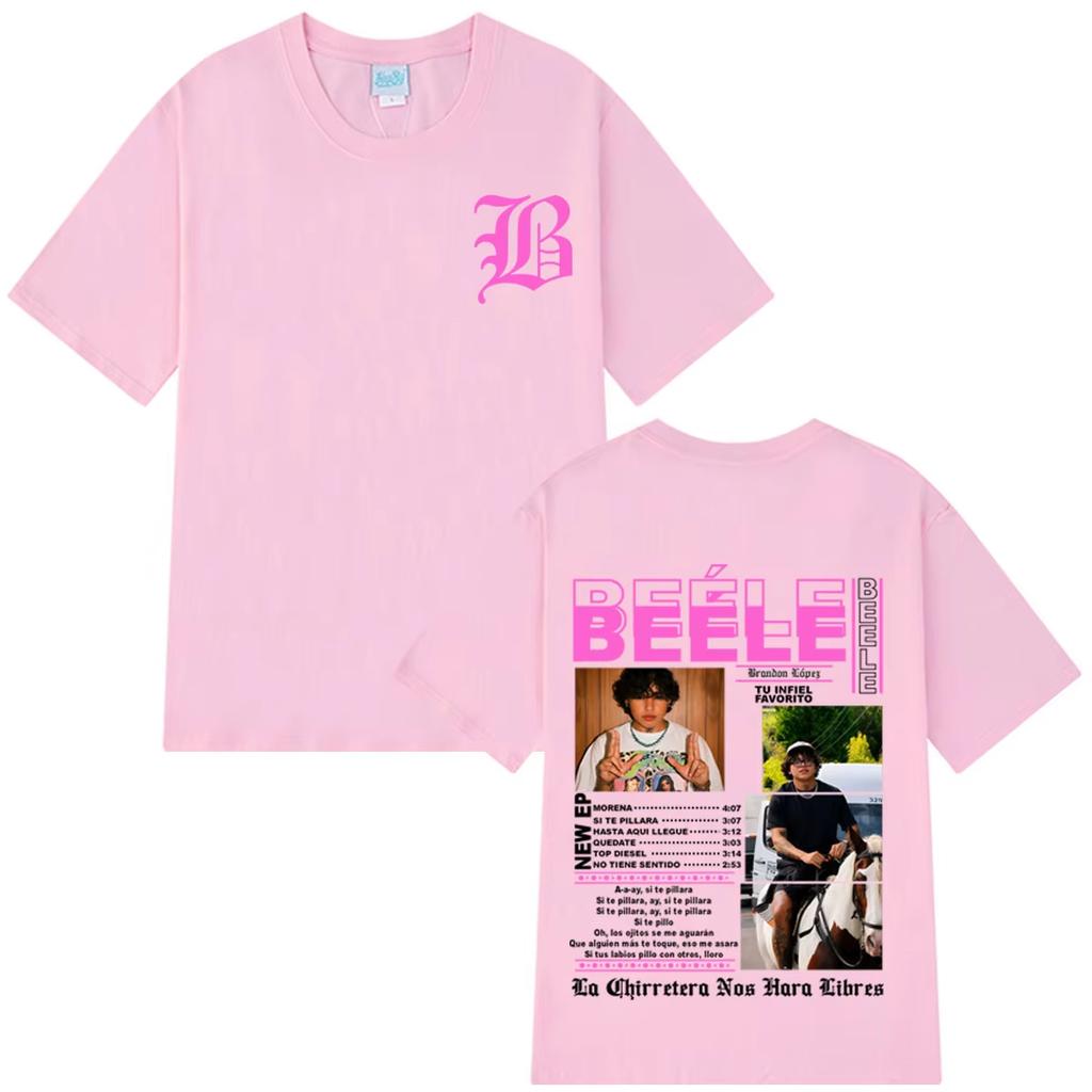 Summer Hot Sale Rapper Beele Album Tour 2026 Graphic T-shirt Men Women Hip Hop Streetwear Tee Y2K Gothic Cotton Oversized T-shirts