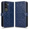 For vivo Y400 5G Wallet Case Dot Pattern Imprint PU Leather Phone Cover with Wrist Strap