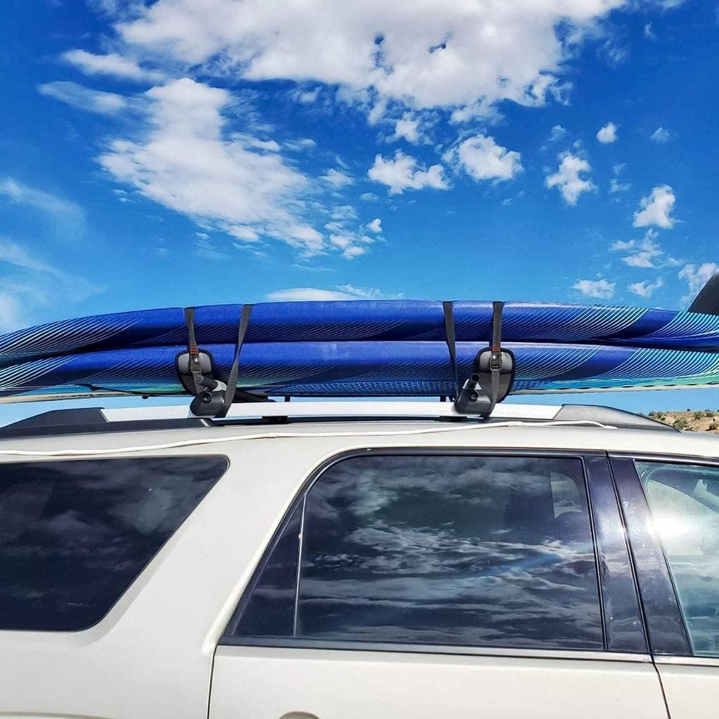 Lovinouse 2025 Upgraded 2 Pack Lockable Tie Down Strap, with 3 Stainless Steel Cables, for Lashing Locking Kayak, Bike, Surfboard, 10 Feet Each