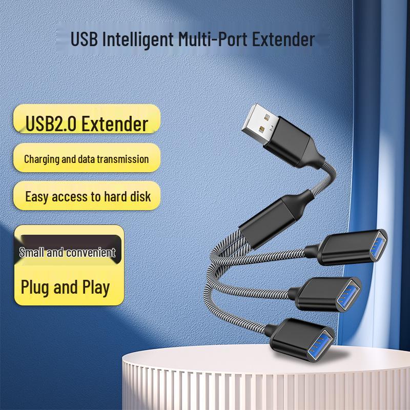 Портативный USB-хаб Type-C: Док-станция, Флеш-накопитель, Удлинитель для мыши, Разветвитель кабелей, Многопортовый расширитель.