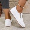 [166-23m Белая Повседневная Обувь] Белая Модная Низкая 166-23m Женская Повседневная Обувь | Дышащая Подкладка, Прочная Подошва из ТПР