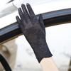 Lady Fashion Ice Silk Flower UV Protection Non-Slip Driving Screentouch Gloves