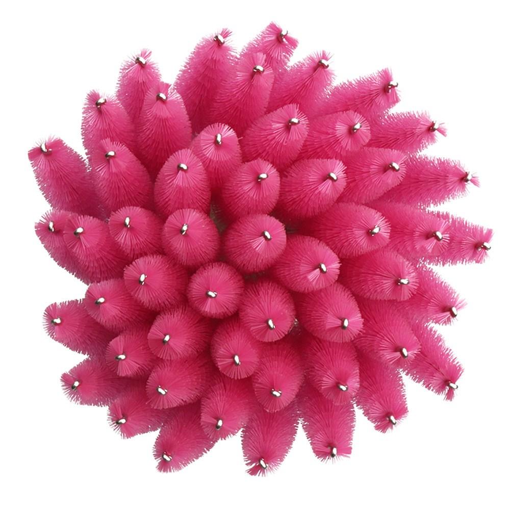 Одноразовая щеточка для ресниц с блестками, аппликатор, палочка, цветная тушь для ресниц, инструмент для макияжа бровей, расческа-палочка, щеточка-катушка 50, розово-черная, 1 шт.