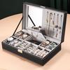 8 Slot Watch Box Cases Jewelry Storage Box Organizer for Men Women PU Leather Lockable Watch Holder with Ring