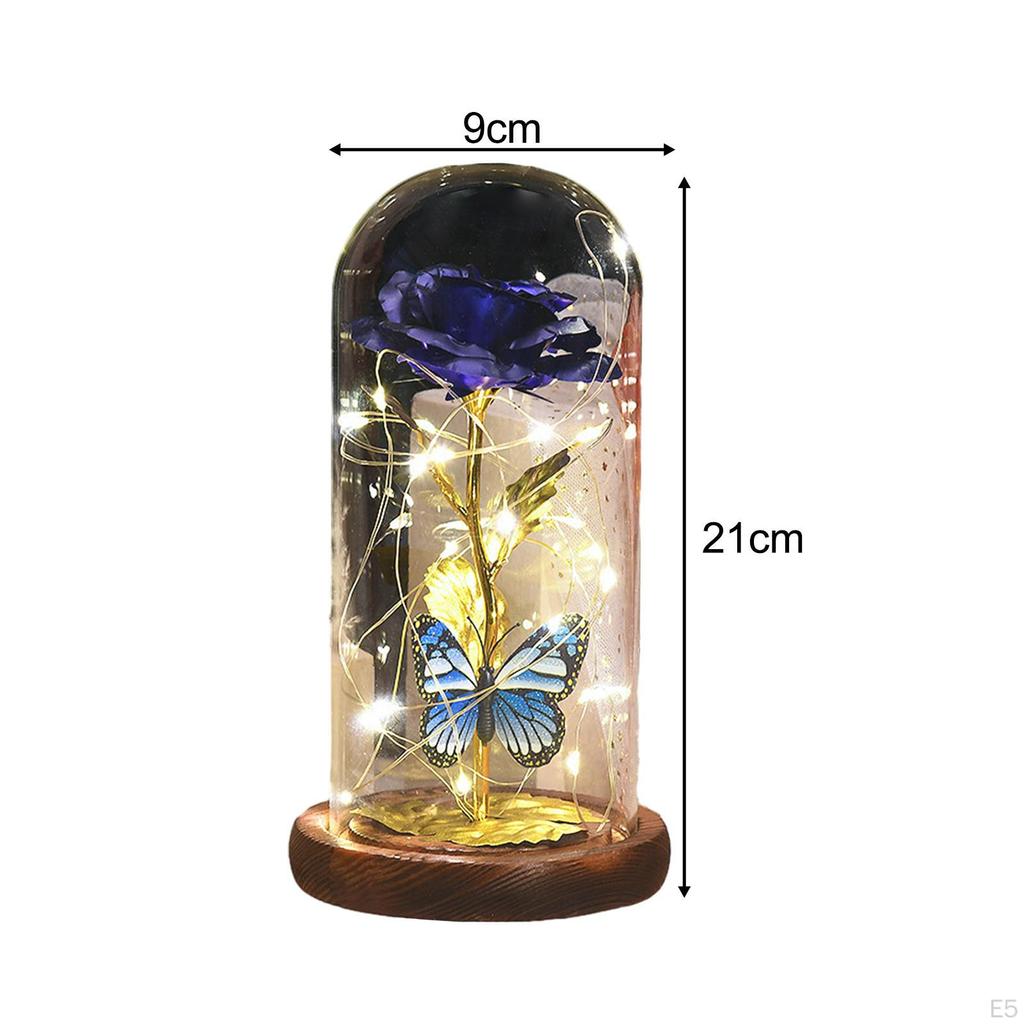 Хрустальный подарок в виде розы, украшение стола, ночник, подарки на день рождения, подарки для женщин