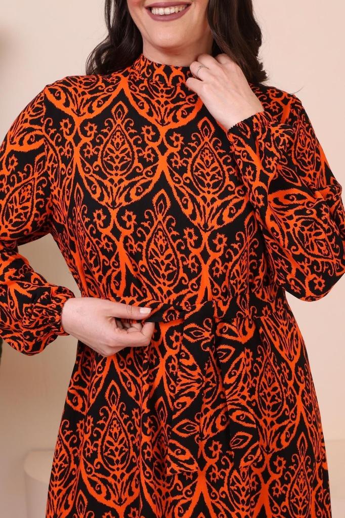 Женское платье большого размера с великолепным воротником, платье больших размеров, хиджаб, плиссированное и плиссированное платье из вискозной ткани