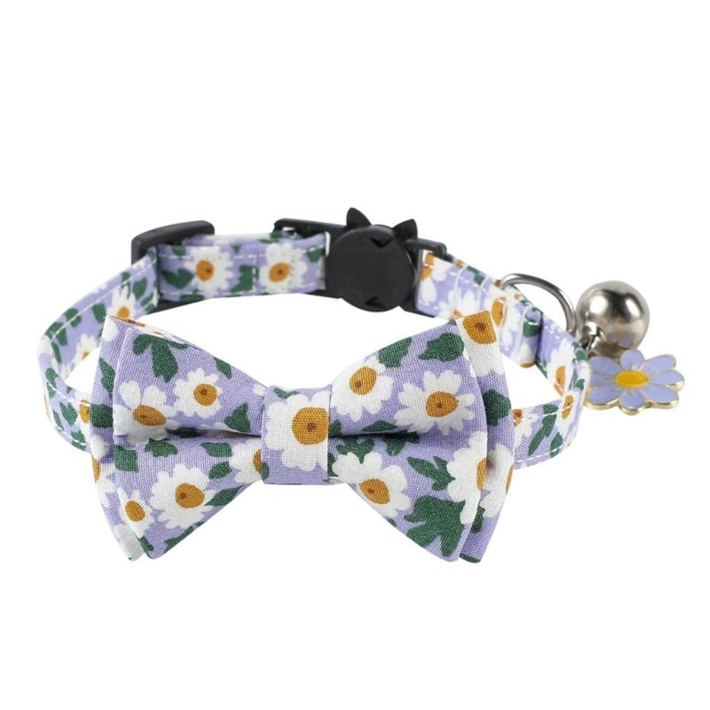 Breakaway Collar Flower Printed Collar for Cat Spring Outdoor Photography