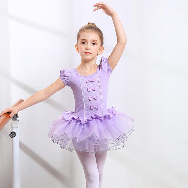 Элегантное балетное платье для девочек, весенне-осеннее танцевальное платье с длинным рукавом, спортивное платье для детей, занимающихся гимнастикой, для танцев