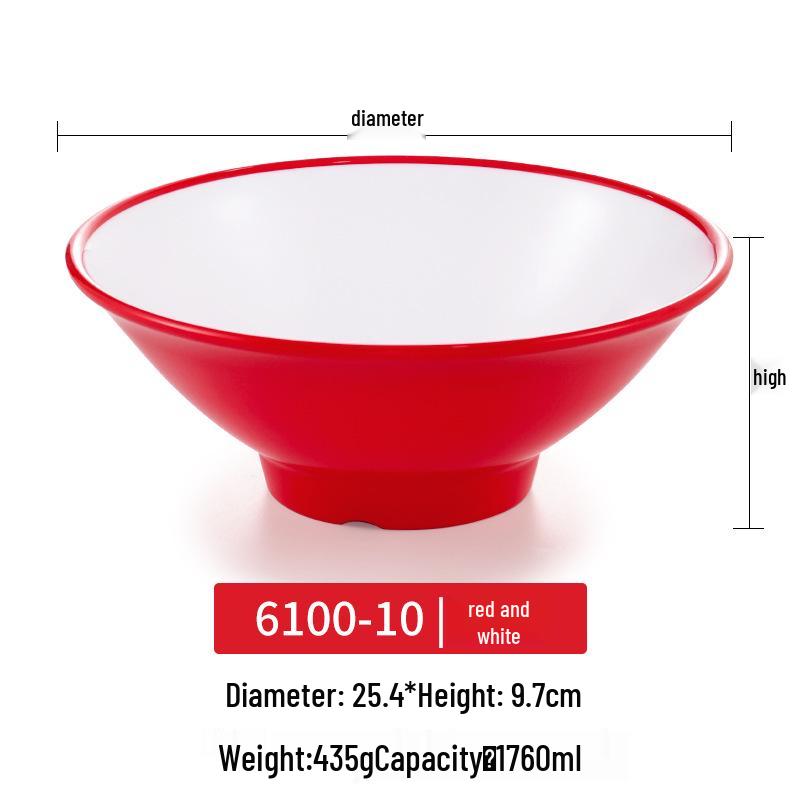 Большая миска для рамена из меламина для лапшичных - Коническая миска для Луосифэнь, Мала Тан, супа и рисовой лапши