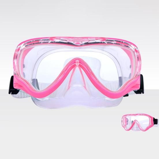 Детские очки для плавания с защитой носа, регулируемая подушка для лица для подводного плавания с маской и трубкой, противотуманные очки для плавания с широким обзором для детей