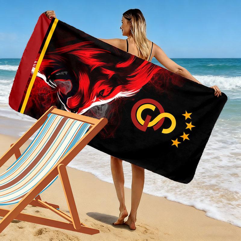 Galatasaray Oath Print Beach Towel, Large Soft Quick Dry Towel for Beach Camping Swimming