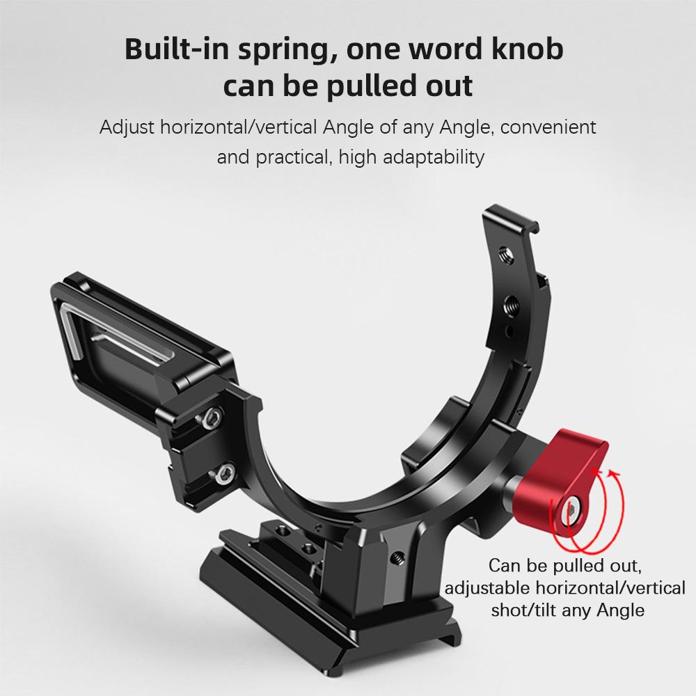 Camera Tripod Mount Ring Lens Mount Rotatable Collar Mount Quick Release Plate for DSLR SLR Camera Vertical Bracket Hozirontal Vertical Mode Quick Sw