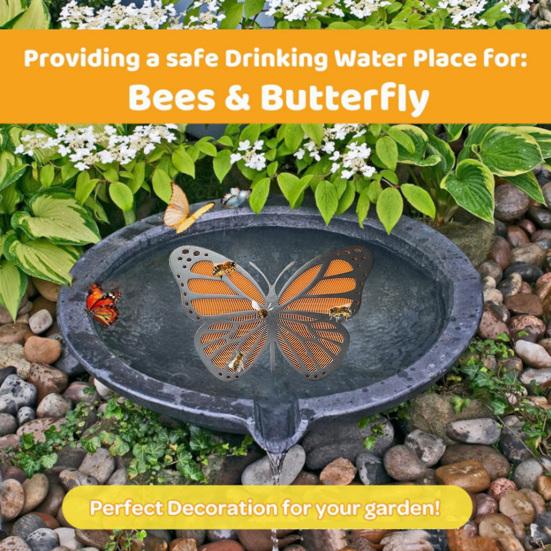 Пчелиная станция с плавающим островом для опылителей Пчелиная станция с сотовым дизайном Плавающий пчелиный остров для кормления садовых диких опылителей