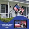 A True Patriot Charlie Kirk Flag ,flower Carpet Outdoor Flag Garden Yard Flag with Two Metal Rings