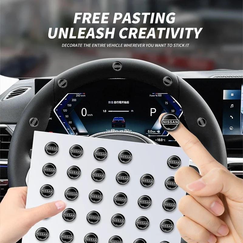 2/5/10Pcs Car Door Keyhole Sticker Auto Lock Decoration Protection Decal For Nissan Nismo Micra Qashqai Altima Maxima Sentra