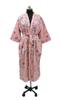 Handmade Women's Cotton Kimono Robes, Night Gown Dress, Made with Soft Light Weight Cotton Fabric, Free Size Nightwear #328