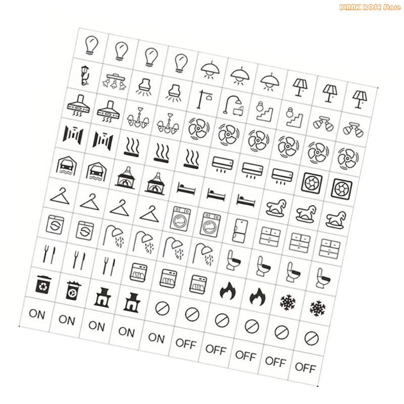 K1AE 100Pcs Light Switchs Label Sticker Switchs Panel Labels Switchs Panel Label Decal