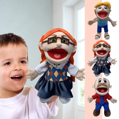 Мягкая плюшевая игрушка, ручная кукла для игрового дома, озорная забавная игрушка-марионетка с рабочим ртом, детский подарок на день рождения, Рождество, Хэллоуин