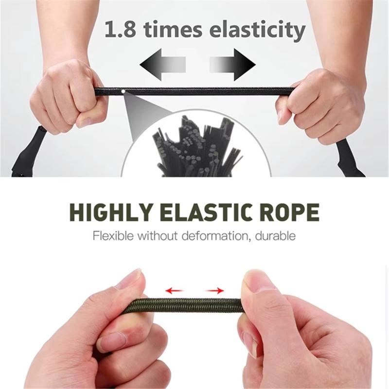 1Pcs Kayak Cycling Luggage Packing Ropes Heavy Duty Bungee Cord Elastic Tie Strap String Carabiner Hooks Camping Accessories