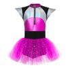 Girls Cosplay Alien Robot Costume Outerspace Astronaut Role Play Full Length Bodysuit with Hair Hoop Roleplay Party Costumes