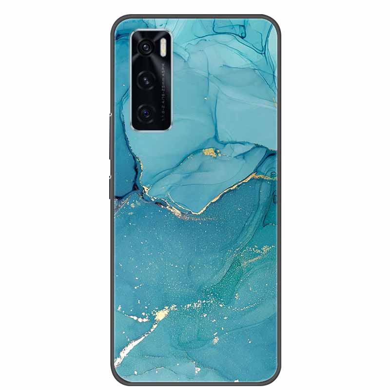 Для Vivo V20 SE Чехол Мраморный Силиконовый Мягкий Бампер из ТПУ Чехол-накладка Для Vivo V20 SE Задняя крышка Чехлы для VivoV20 SE V20SE V 20 SE