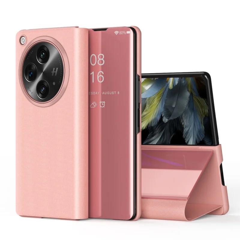 Чехол-книжка Smart View Mirror для OPPO Find N3, чехол-подставка, складной, противоударный, чехол, Fundas