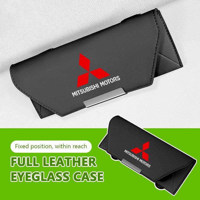 For Mitsubishi Car Sun Visor Glasses Clip Auto Multifunctional Case Sunglasses Holder Outlander Lancer L200 ASX Pajero Grandis