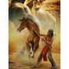 Полный 5D DIY Алмазная картина Сильный воин с лошадью Алмазная вышивка Наборы мозаики для вышивки крестом Домашний декор Подарки ручной работы