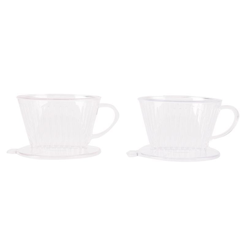 Прозрачный кофейный фильтр, чашка, конус, капельница, держатель для пивовара, пластиковый многоразовый