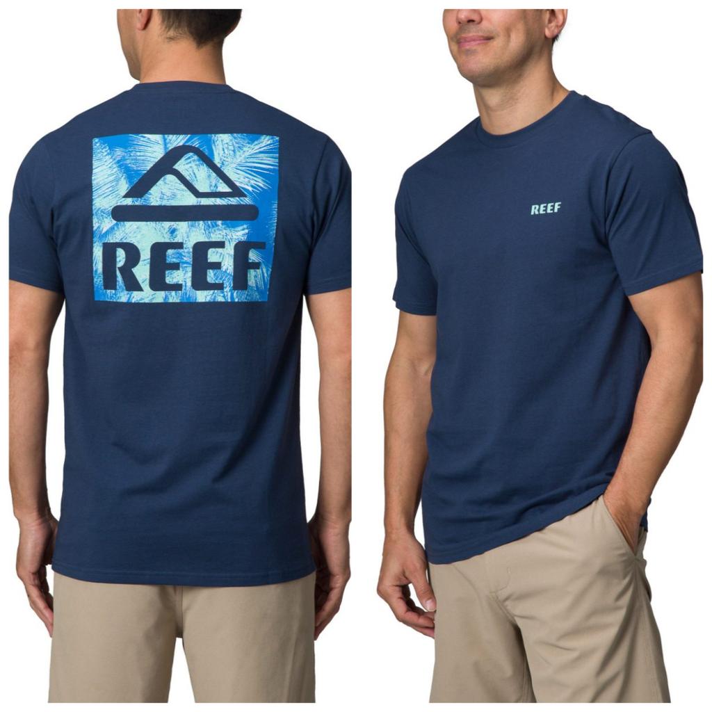 Бренд Reef Новые футболки с принтом Праздничные Повседневные Летние топы Мужская футболка с коротким рукавом и круглым вырезом Хлопковая футболка Удобные отпускные топы