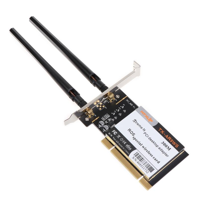PCI k карта, беспроводная WiFi карта AR9223 300M PCI настольный ПК - диапазон 2.4/5GHz беспроводная настольный ПК k карта