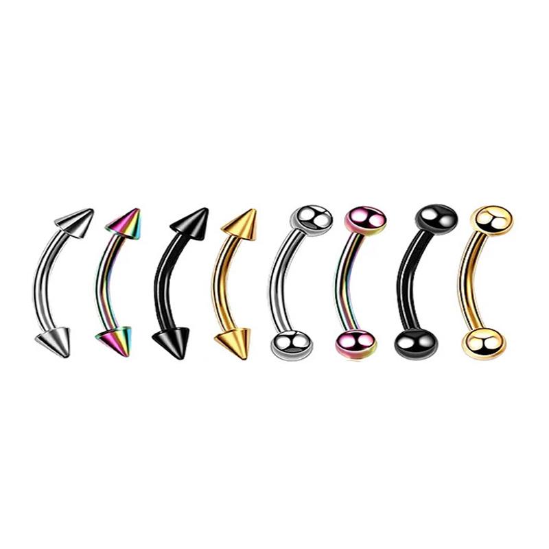 Простой набор ногтей для бровей с носовым кольцом из нержавеющей стали