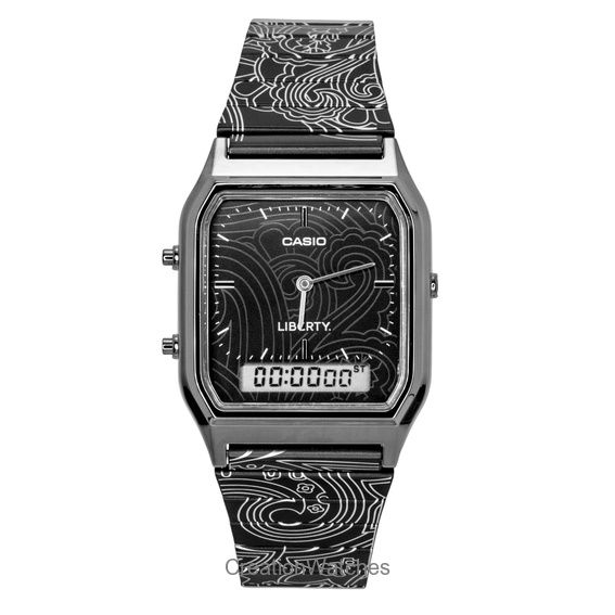 Casio Винтажные Аналогово-Цифровые Часы Liberty с Черным Циферблатом, Кварцевые, AQ-230EBLT-1A, Унисекс
