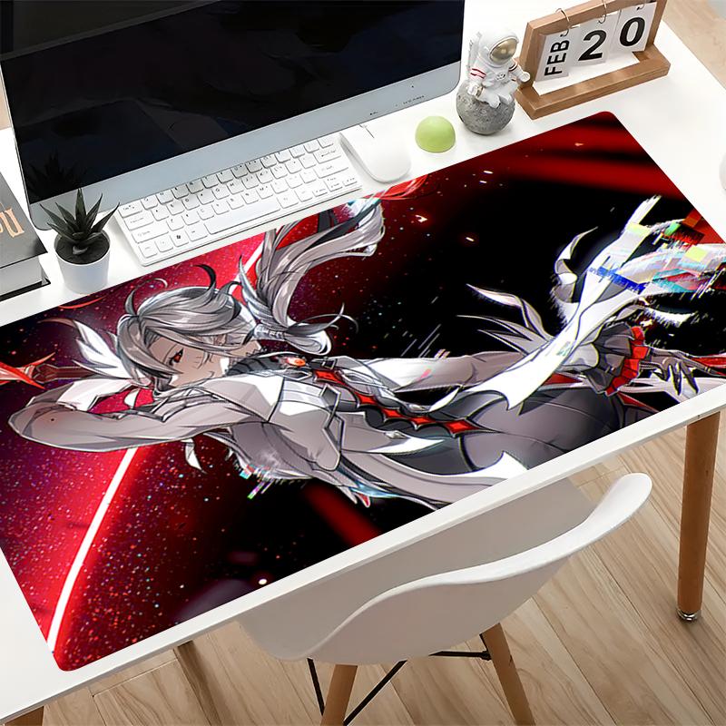 90x40cm Mouse Pad Office Computer Keyboard Pad G-genshin Impact Arlecchino Gaming Desk Mat Rubber Large E-sports Gamer Mausepad