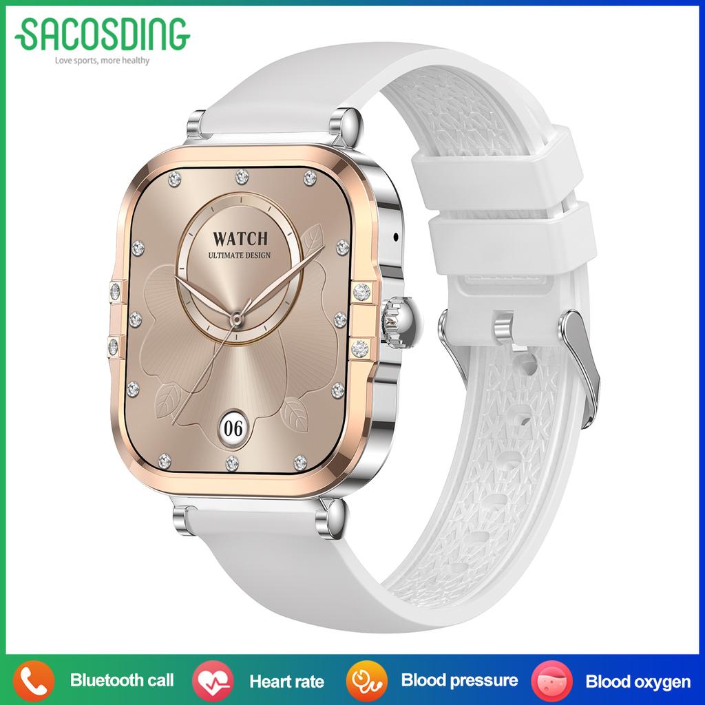 SACOSDING 2025 женские умные часы Bluetooth Call 1,75-дюймовый сенсорный экран умные часы для женщин мониторинг здоровья IP68 водонепроницаемый фитнес