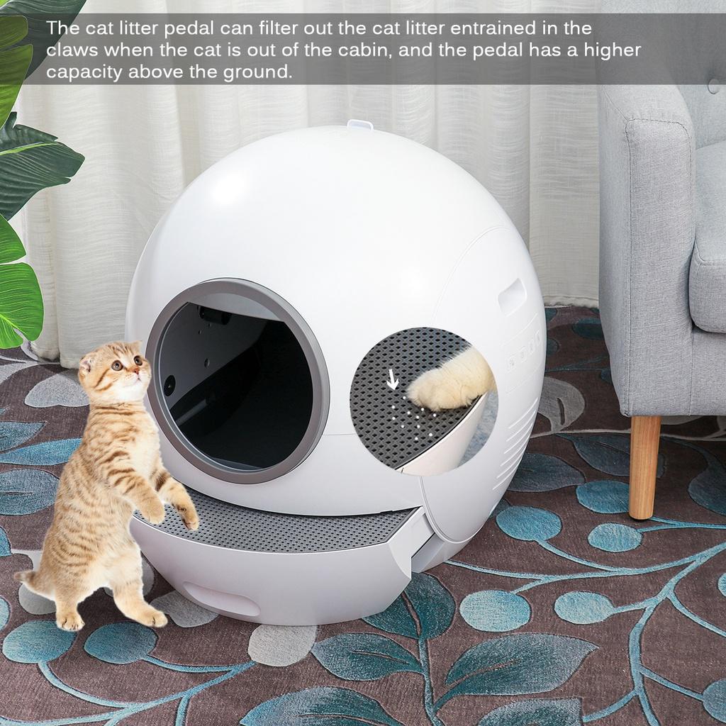 Electric Cat Litter Box Lid Cats Toilet Splash-proof Automatic Closed Smart Wifi Pet Litter Tray Self Cleaning With Litter Scoop