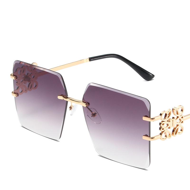 Жен. Очки Защита от солнца Защита от ультрафиолета Мода Личность Ретро Художественный Уличный снимок Вогнутая форма Путешествия Солнцезащитные очки без оправы с китайским узлом