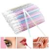Clear Pink Green Blue Yellow Disposable Lip Applicator with White Tip Colorful Lip Wands Brush for Makeup
