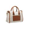 Michael Kors Carine 22 Классическая Сумка-тоут на молнии с монограммой, холст и кожа, сумка через плечо, мини-сумки для женщин, Ваниль 35F2GCCC5B-150