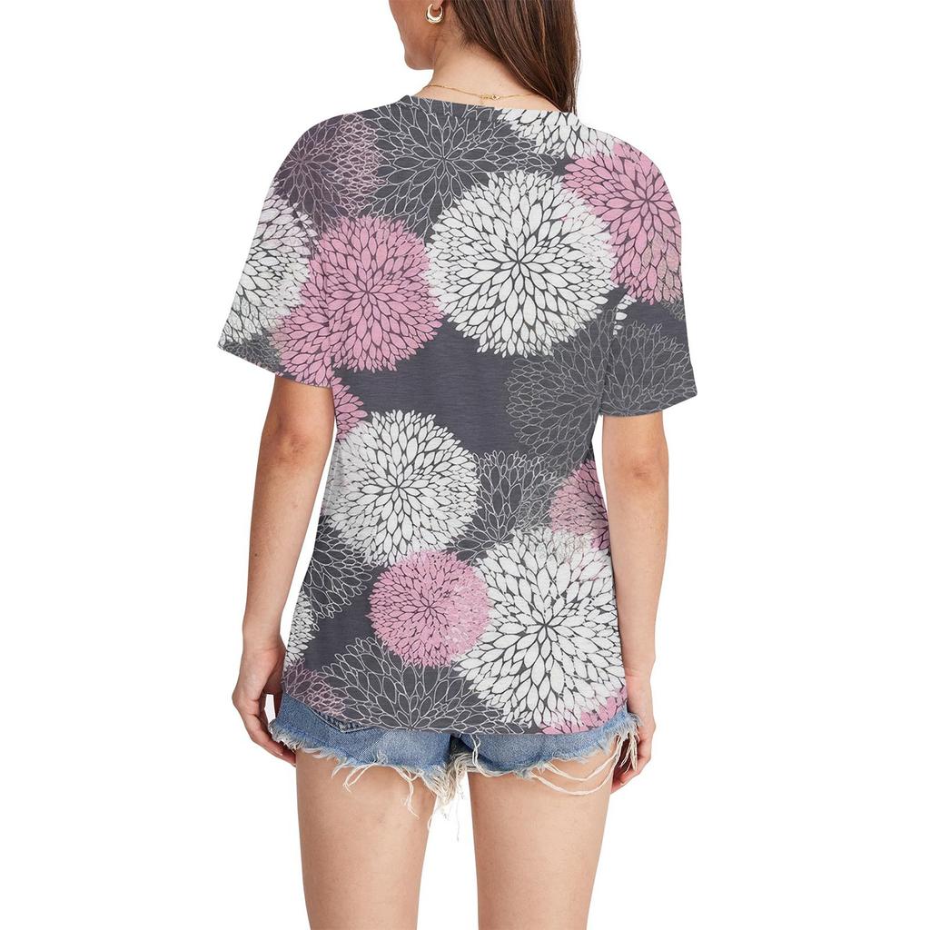 Женские футболки с V-образным вырезом и коротким рукавом, летние топы, повседневные базовые футболки, модные