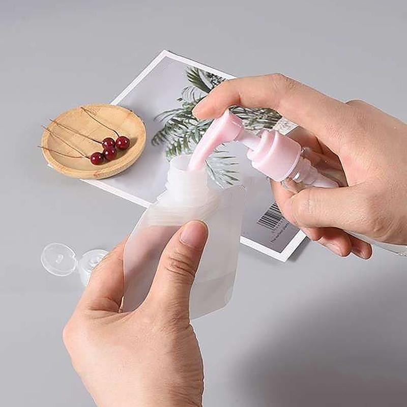 Прозрачная упаковочная сумка-раскладушка, пластиковая сумка с носиком, портативная дорожная упаковочная сумка для жидкости, макияжа для лосьона, шампуня