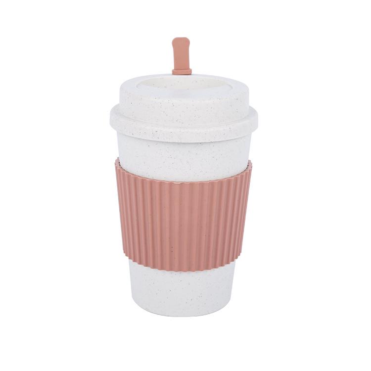 Eco-Friendly Wheat Straw Coffee Cup for Home & Office - Portable Hot Drink Tumbler, Perfect Gift