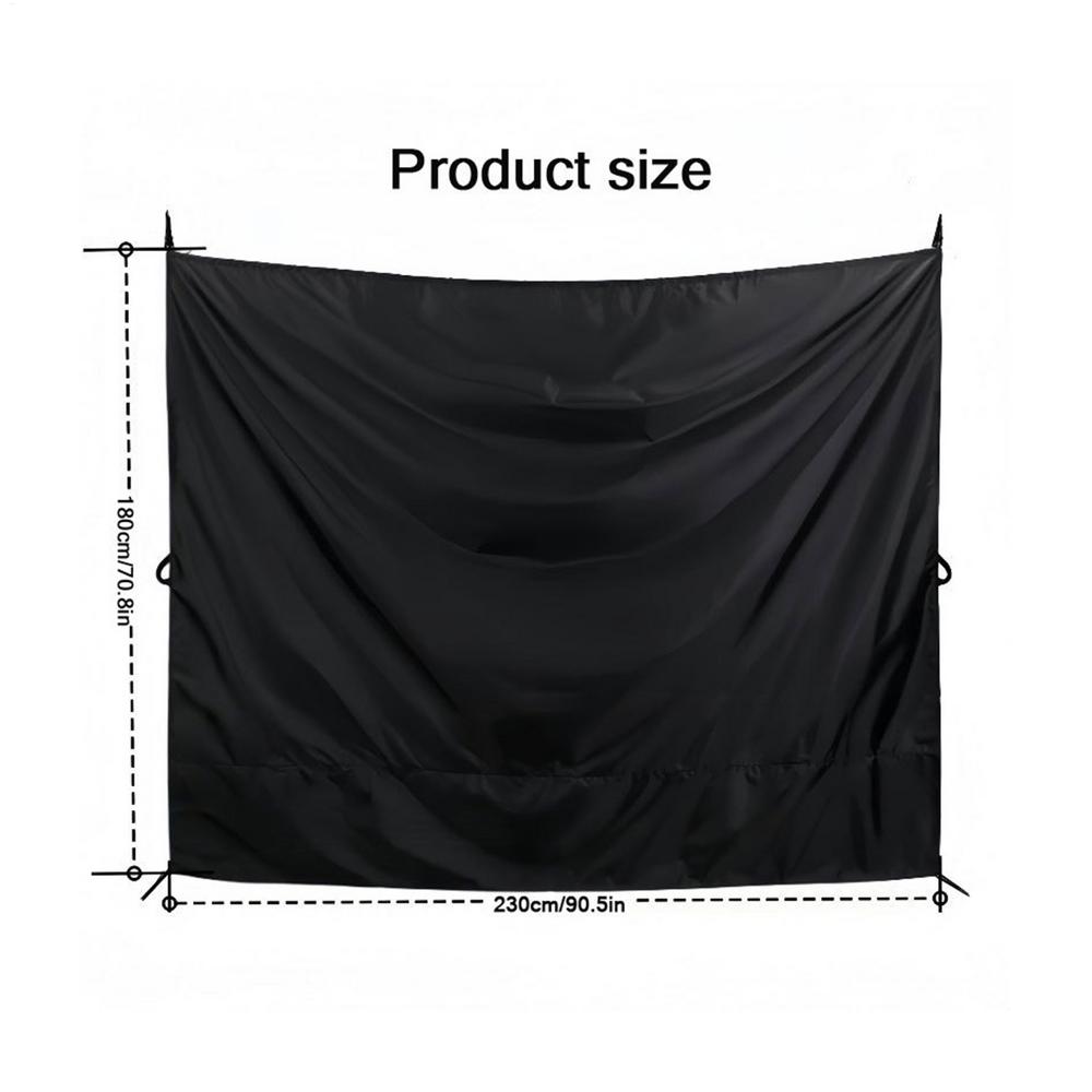 Car Rear Door Shower Curtains Privacy Cover Adjustable Sunshade Light Blocking Protection with Magnetic Hooks for Camping Travel