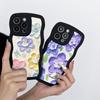 Flowers Soft Wave Shape Phone Case For Realme C53 C55 Redmi Note 12 Note 11 Pro Samsung S23 Ultra A53 A52 Vivo V23e Y35 Y02 IPhone Tecno Spark Cover