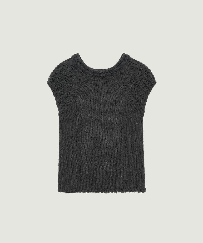 GROVE Jace Net Half Sleeve Knit (Charcoal)