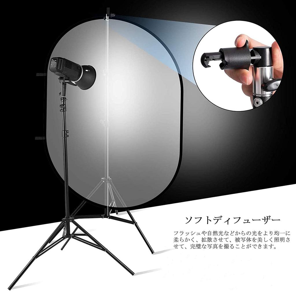 Selens Soft Diffuser Lighting Studio Kit 150 X 200cm Light Stand 260cm Screw Reflector Clip Lighting Reflector Foldable Photo Studio Shooting Carrying