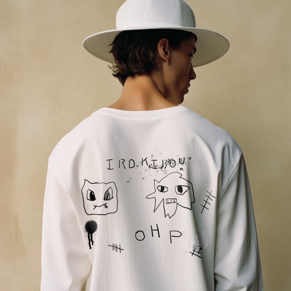 OHP Ohp X Irokibou Scribble Basic Long Sleeve T-Shirt