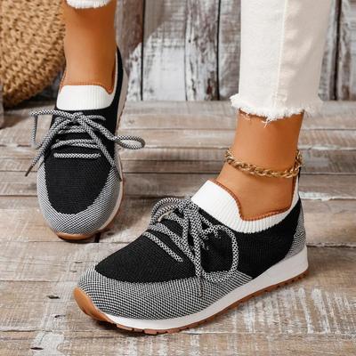 Женские летние кроссовки на шнуровке, женские прогулочные кроссовки с круглым носком, повседневная дышащая нескользящая спортивная обувь для спортзала для женщин