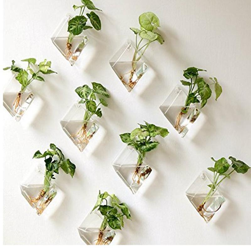 Креативная настенная стеклянная ваза для гидропонных растений, украшение для дома и офиса, подарок